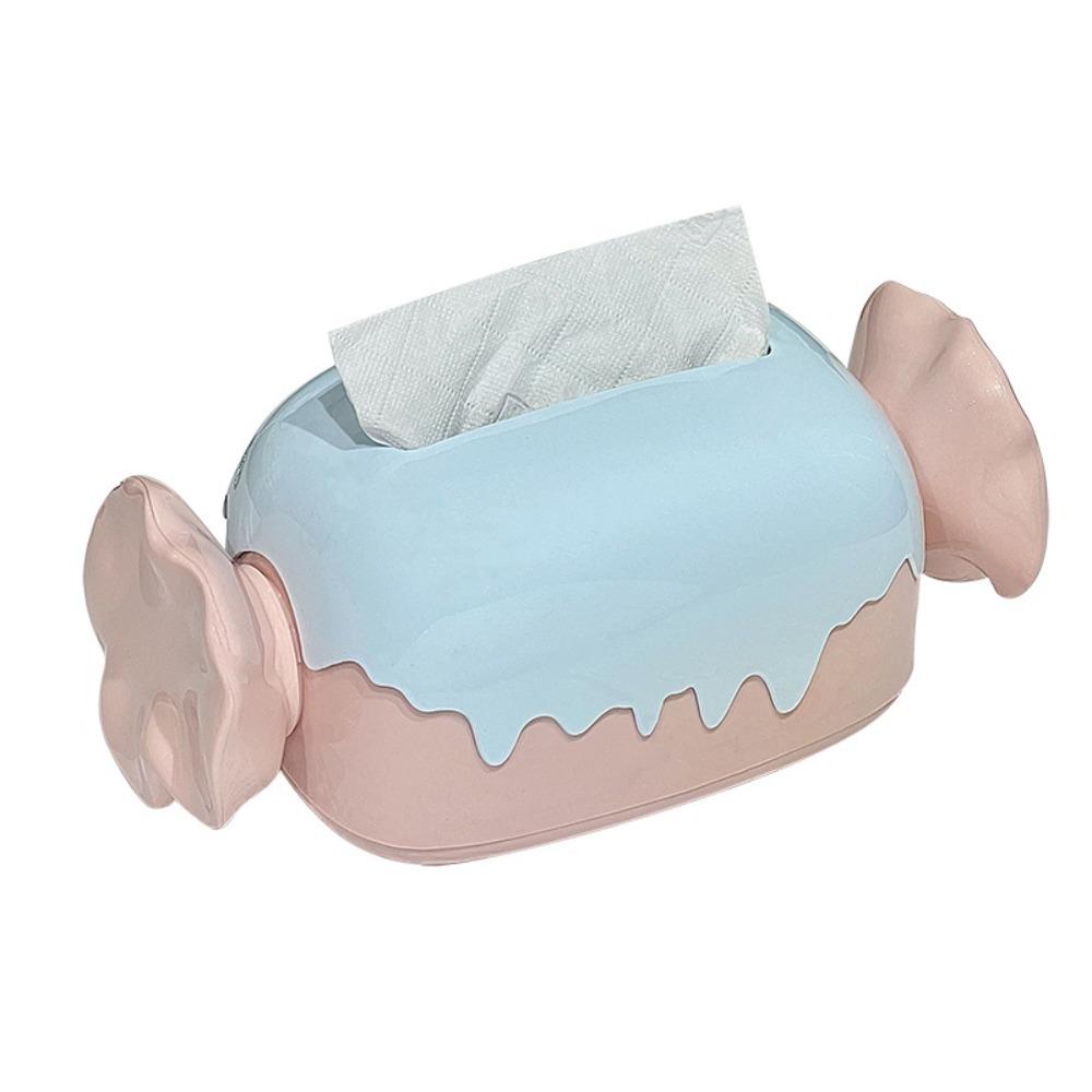 Cartoon Candy Tissue Box Decorative Plastic Napkin Holder Exquisite Large Capacity Paper Towel Dispenser Home Decor
