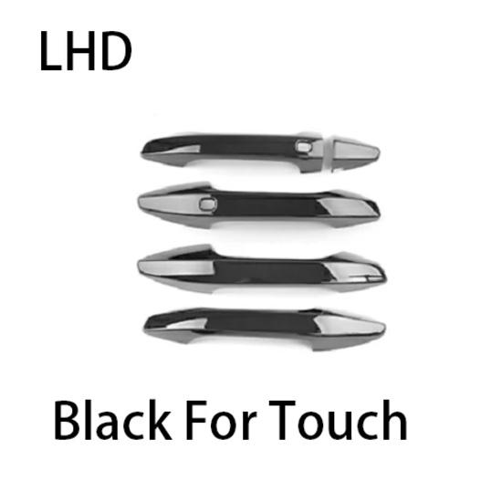 For Kia Sportage NQ5 -2026 Button Style Touch Style Exterior Door Handle Cover Carbon Fiber Bright Black Trim