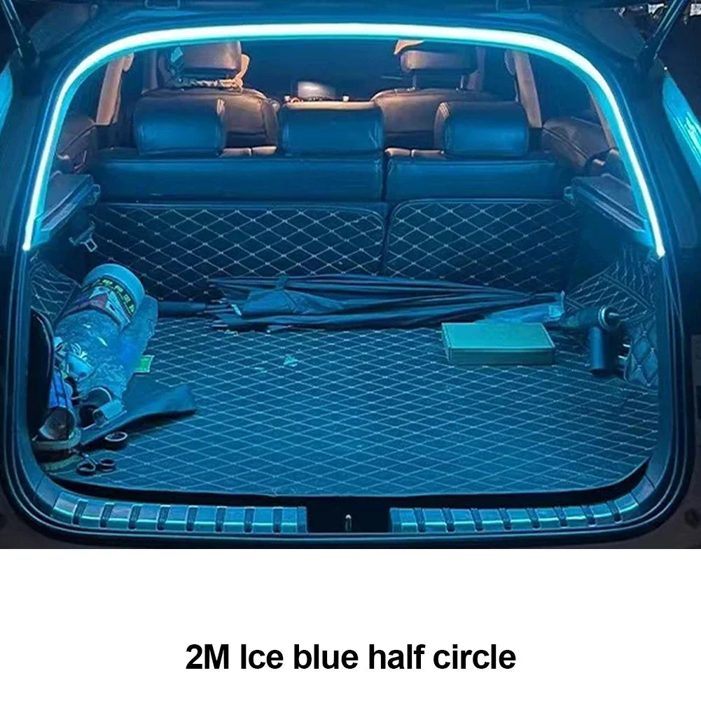 1Set Car High Brightness Trunk Lighting Ambient Light Interior Decoration LED Wiring Free Automatic Sensing Tailgate Light Strip