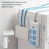 Wall Mounted Self Adhesive Power Strip Fixer Removable Cable Organizer Desktop Socket Holder for Office Home