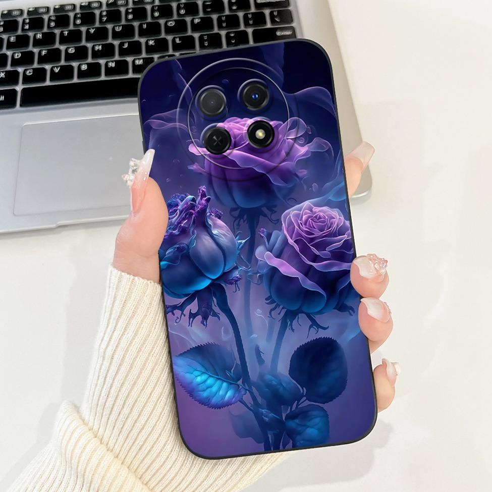 For Realme 12 5G Case For Realme 12X 5G Cover RMX3998 Luxury Fashion Flowers Kawaii Girl Cute Cat Shockproof Phone Case Funda