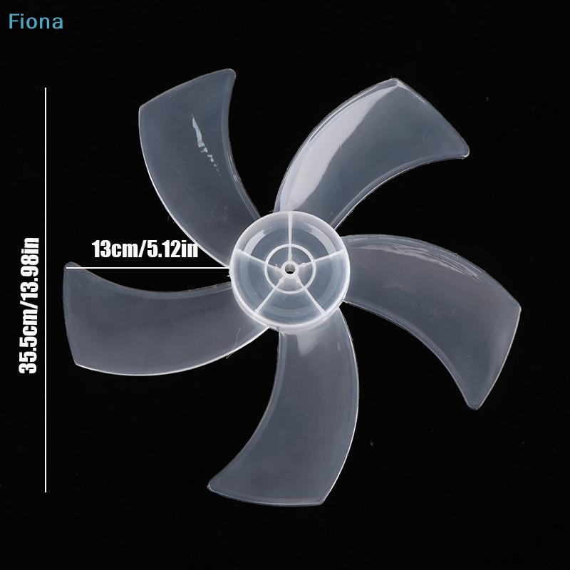 16 Inch Universal 5-Blade Transparent Plastic Fan Blade Replacement,35.5cm Diameter