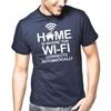 Home Is Where the WiFi Connects Automatically Sayings Gift Funny T Shirt