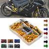 177 Parça M6 M5 Grenaj Cıvata Kiti Alüminyum Kaporta Vidaları Somunları Yamaha Motokros Motosiklet Grenaj Cıvatası Renkli Bağlantı Elemanı Kiti