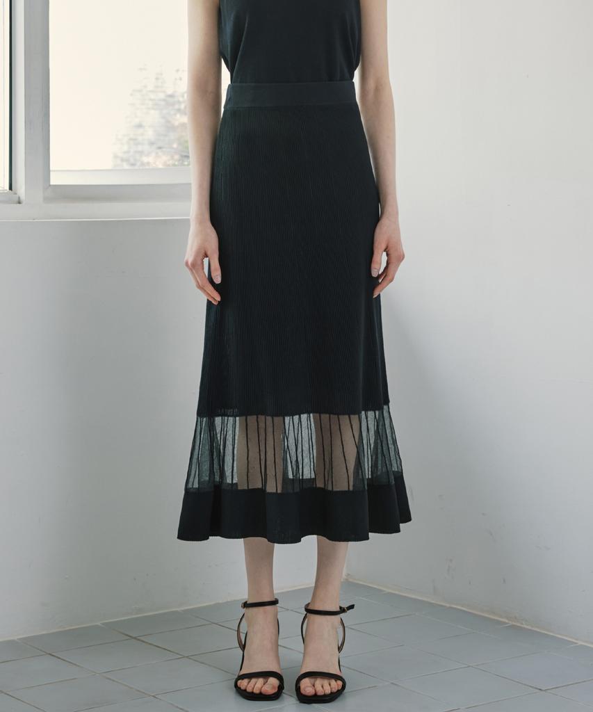 Zero Street Misty Flare Knit Skirt / Black