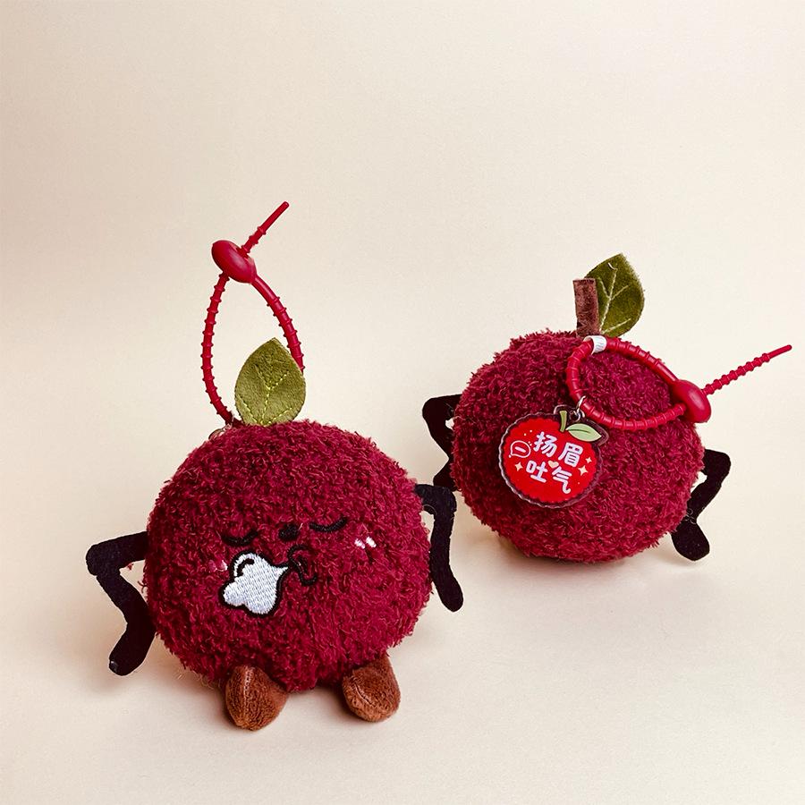 Adorable Plush Food Keychain Set: Cake, Hamburger, French Fries, Croissant, Baguette Dolls