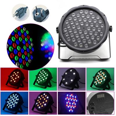 DJ Slim Par64 RGBW 54X3W LED Light PAR 3in1 DMX Outdoor Color Mixing Stage Lamp