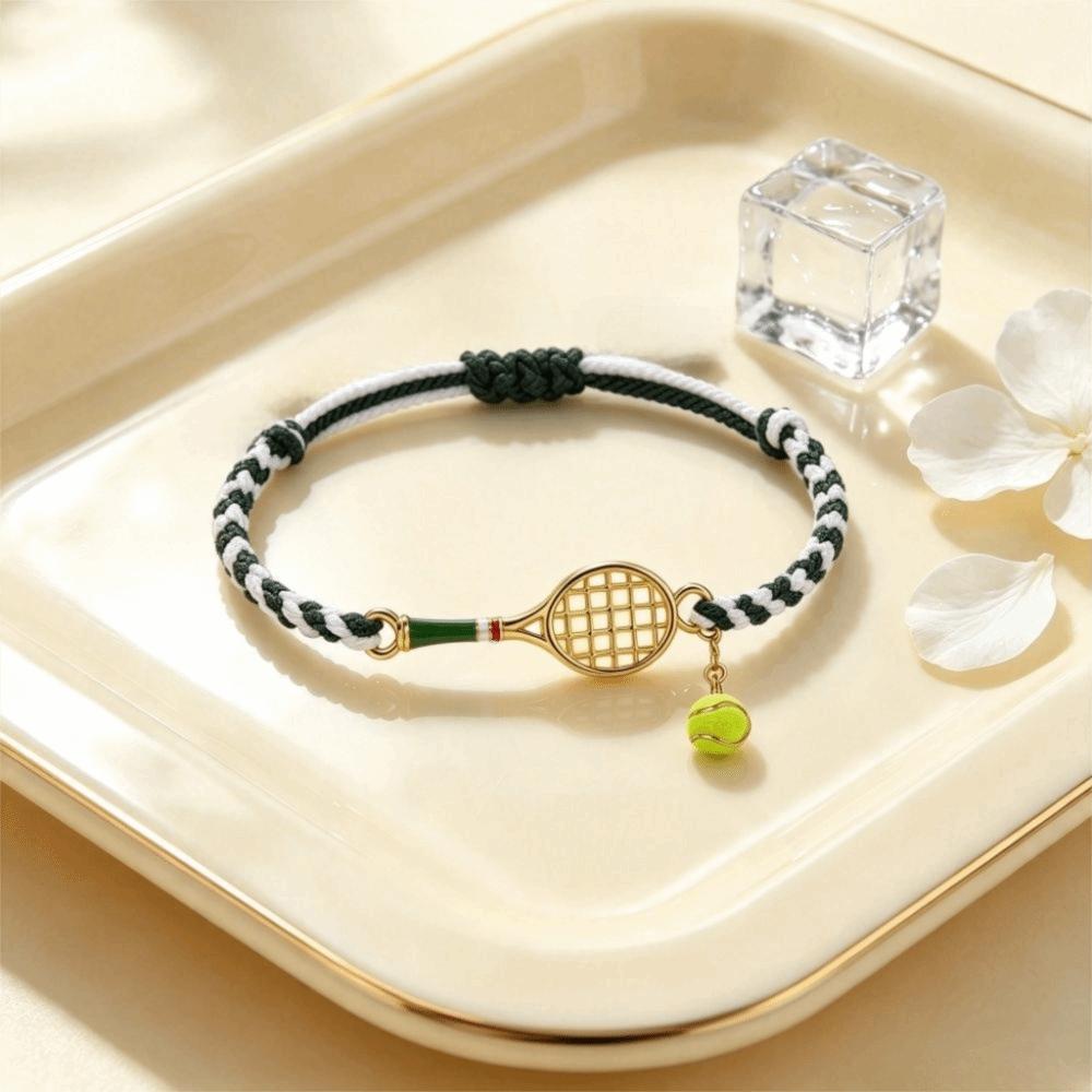 Handwoven Tennis Racket Bracelet Lightweight Design Couple Bracelet Sports Enthusiasts
