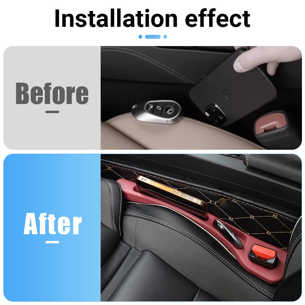 2 Piezas Relleno de Espacio para Asiento de Coche Organizador Tira Antifugas Ranura Organizador de Almacenamiento para Espacio de Asiento Accesorios