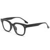 Japanese Black Frame Glasses - Trendy Large Round for Men, Square Anti-Blue Light for Women, Hong Kong Style
