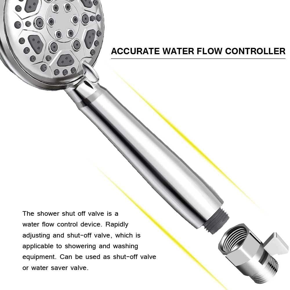 Nieuwe Messing Douche Flow Control Klep Vrouwelijk Mannelijk G1/2 Douchekop Afsluitklep Snelopenend Water Afsluiting Bidet Spuit