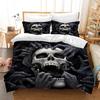 Ins-Stil Halloween Bettwäsche Thriller Totenkopf Druck Gotisches Dreiteiliges Bettbezug Design