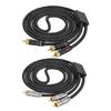 Auditory Cable Male To 2RCA Male Connectors Extension Cord for HiFi Car Auditory Systems