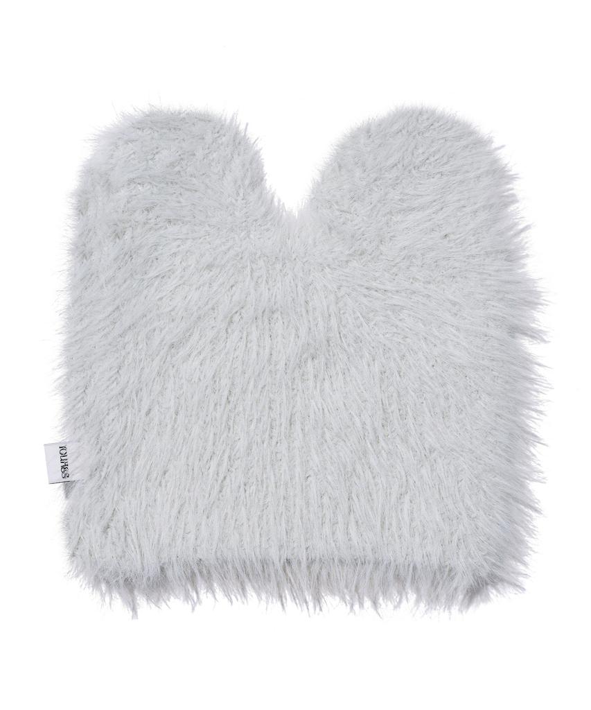 YOUHEE Hairy Cat Beanie Light Gray