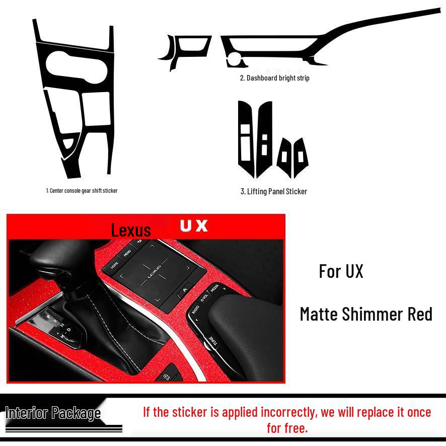 Sterrenhemel Koolstofvezel Console Sticker voor 19-20 Lexus UX Interieur Versnellingspook Modificatie
