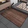 Retro Wood Grain Diatomite Floor Mat Water Absorbing and Slip-Resistant Bathroom and Kitchen Carpet Home Decoration