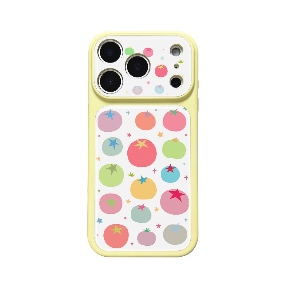 Colored tomatoes for Apple 16/14Pro creative iPhone niche premium sense 17ProMax mobile phone case