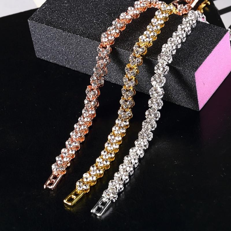 Magnetic Therapy Bracelet Beads Health Care Weight Loss Jewelry Women'S Crystal