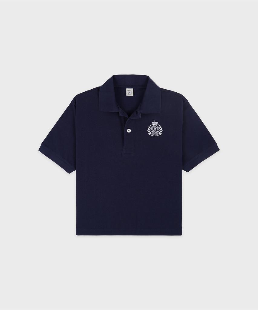 SPORTY&RICH H&W Crest Pique Polo Navy R255Aw2006