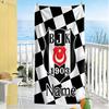 Serviette de plage Beşiktaş Emblème Personnalisable Nom Serviette de plage Douce Durable Séchage Rapide Convient pour la Natation Salle de Sport Camping Yoga Vacances