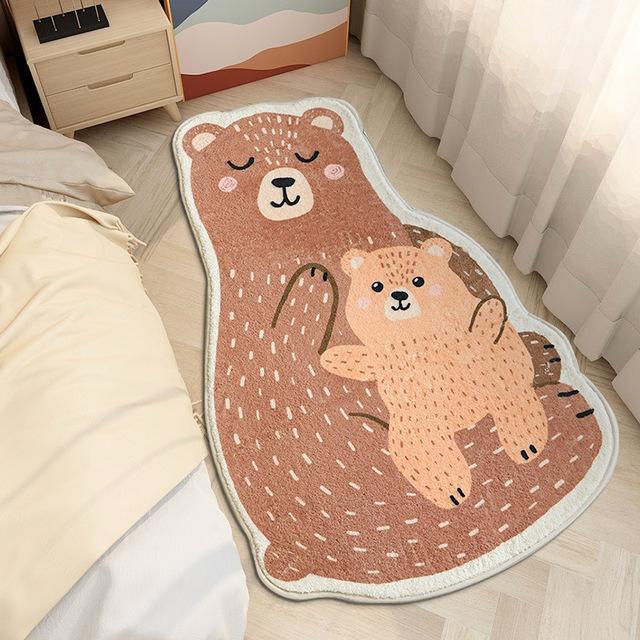 Cartoon Bedside Rug Kat Vloermat Fluffy Cat Matten Onregelmatig Tapijt Voor Woonkamer Shaggy Gebied Tapijt Dikke Deurmat Decoratie Tapijt