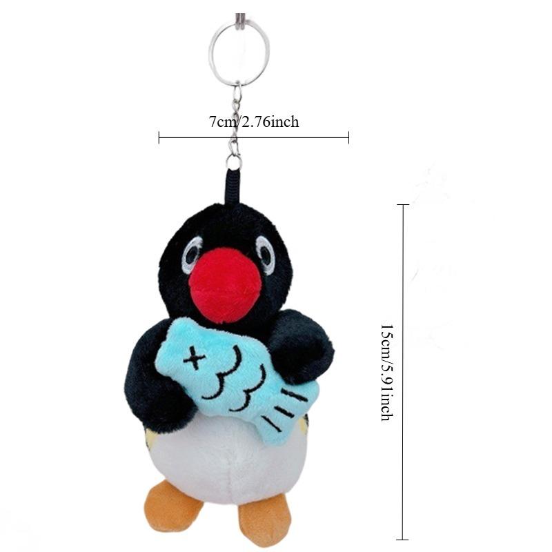 Kawaii Pinguin Plüsch Schlüsselanhänger Niedlicher Anhänger Plüschtiere Klein Pingu Taschenzubehör Kreative Tierpuppen Rucksack Schlüsselanhänger