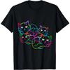 T-Shirt Gatti Arcobaleno Retro Famiglia Gatto Gattino Anni '80 '90
