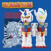 Anime Ultraman Taiga Yuanzu Figures Toothbrush Portable Transformable Retractable Plush Bristle Oral Care Brush Creative Gifts