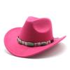 European and American style, ethnic minority style accessories, woolen western cowboy top hat, men's and women's couple hat