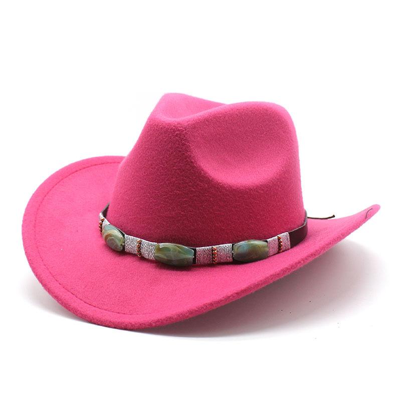European and American style, ethnic minority style accessories, woolen western cowboy top hat, men's and women's couple hat