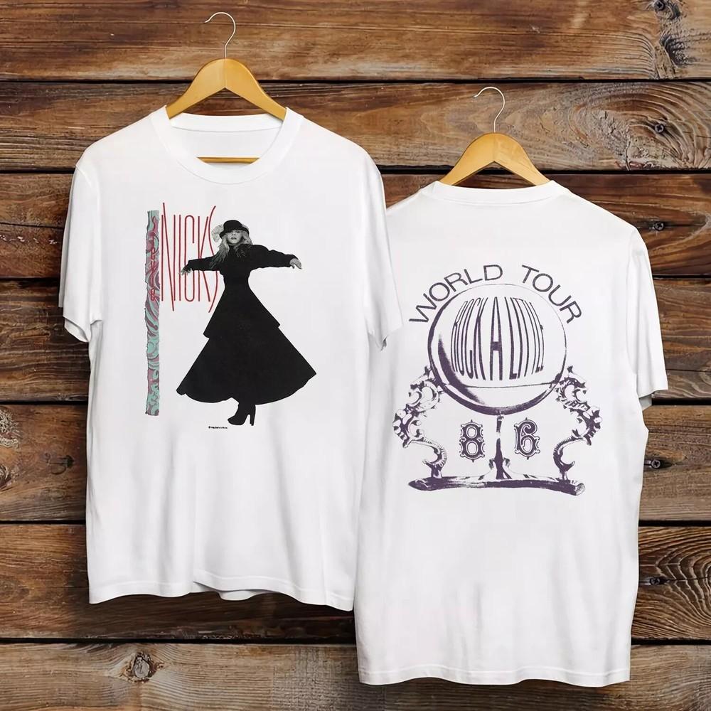Vintage 1980s Stevie Nicks 'Rock a Little' Magic Ball World Tour Band 2 Side Unisex T-Shirt