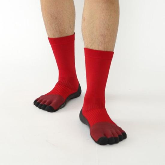 Tabio Football Made In for Soccer and Futsal Small Five-Toe Socks, Japan, (Black, (23-25cm))