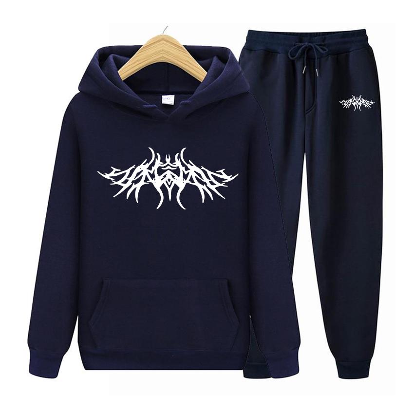 Einfarbiger Damen-Kapuzenpullover-Anzug, Kapuzenpullover, zweiteilig, Kapuzenpullover, Damen-Kapuzenpullover, Herbst-Kapuzenpullover + Hosen-Sets für Herren