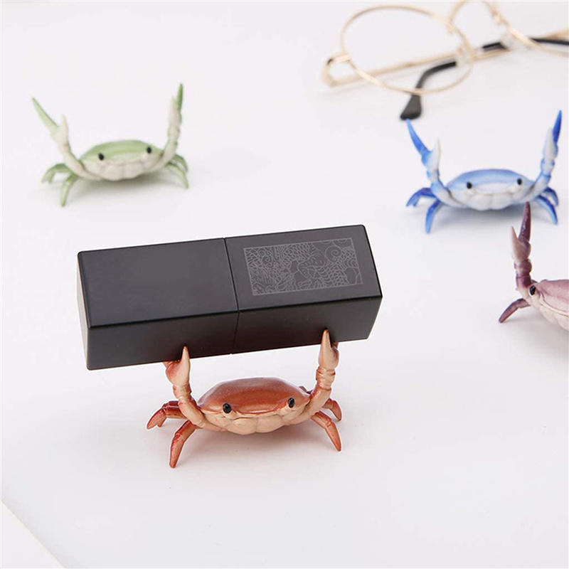 Desktop Organizer Weightlifting Crabs Pen Holder Simulation Animal Multifunctional Crab Lobster Pen Storage Holder Home Decor