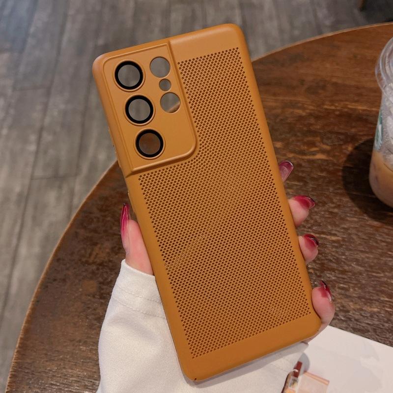 Applicable to Samsung S11UItra breathable heat dissipation grid mobile phone case S11 matte lens all-inclusive NOTE11 hard case