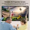 120-Zoll-16:9-Projektorbildschirm, tragbarer HD-Projektionsbildschirm, faltbar, Wandmontage für Heimkino
