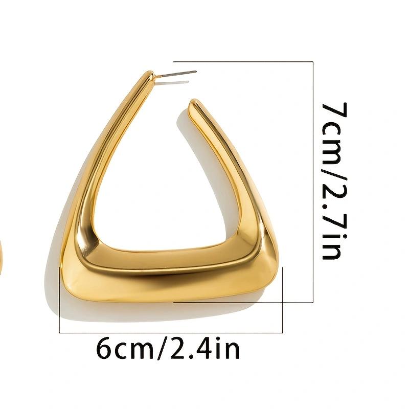 Přehnané Nepravidelné Geometrické Kruhové Náušnice Módní Jednoduché Všestranné Perfektní Dámské Denní Párty Rande Nošení Náušnic