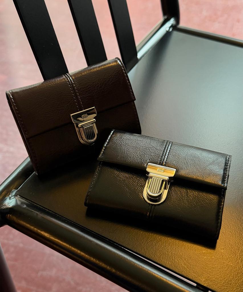 Athe Vanessabruno [Wrinkel] Noir 2-Fold Accordion Wallet Aaho6F639D3