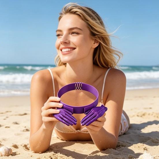 Sun Hat Ultra-Lightweight Adjustable Fit Palm Shaped Summer Hat Hands-Free Sun Visor Headband Outdoor Sun Protection Hat