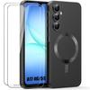 Protective Case - BOOLING - for Samsung Galaxy A17 4G/5G - with Black Magnetic Circle - 2 Tempered Glasses