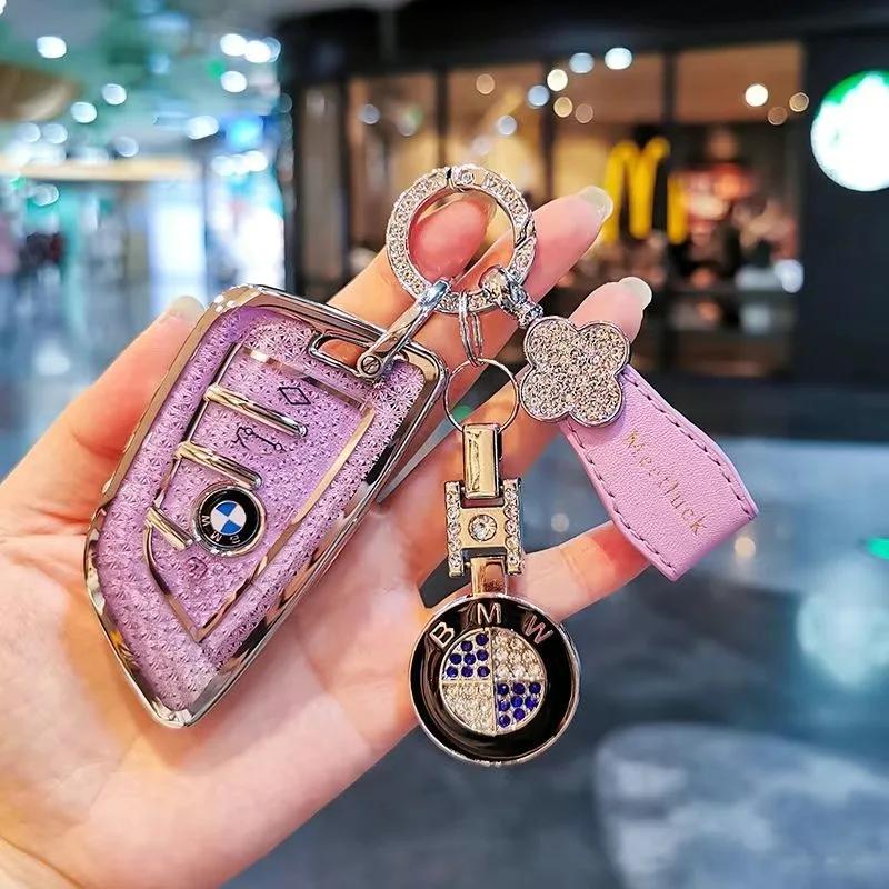 Heiß 2025 Strass Funkelnde Schlüsseltasche für BMW 5er Serie 530 X1 X2 X3 X5 X6 X7 Klinge 320li Hochwertiges Autozubehör für Frauen