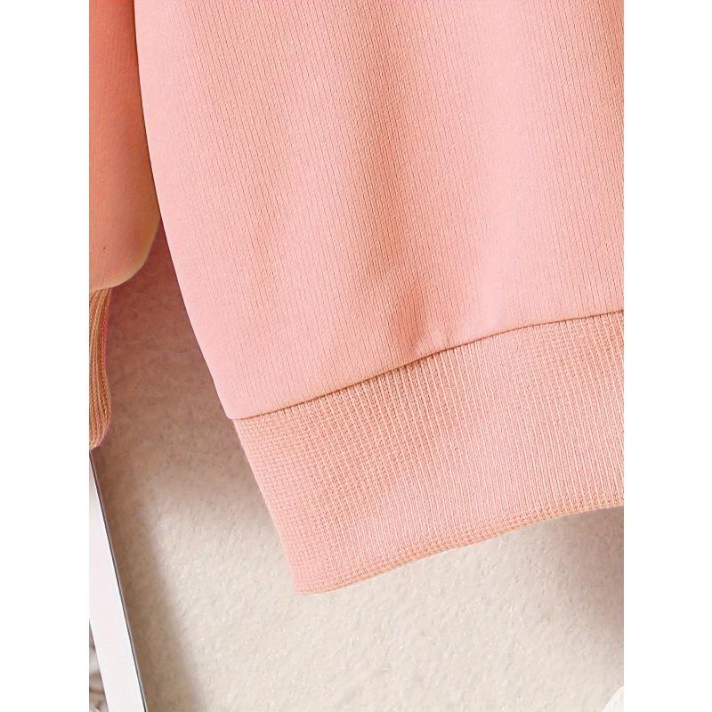 European sizes Kids Hearts Pattern Crew Neck Long Sleeve Sweatshirt For Spring Fall Christmas Gift