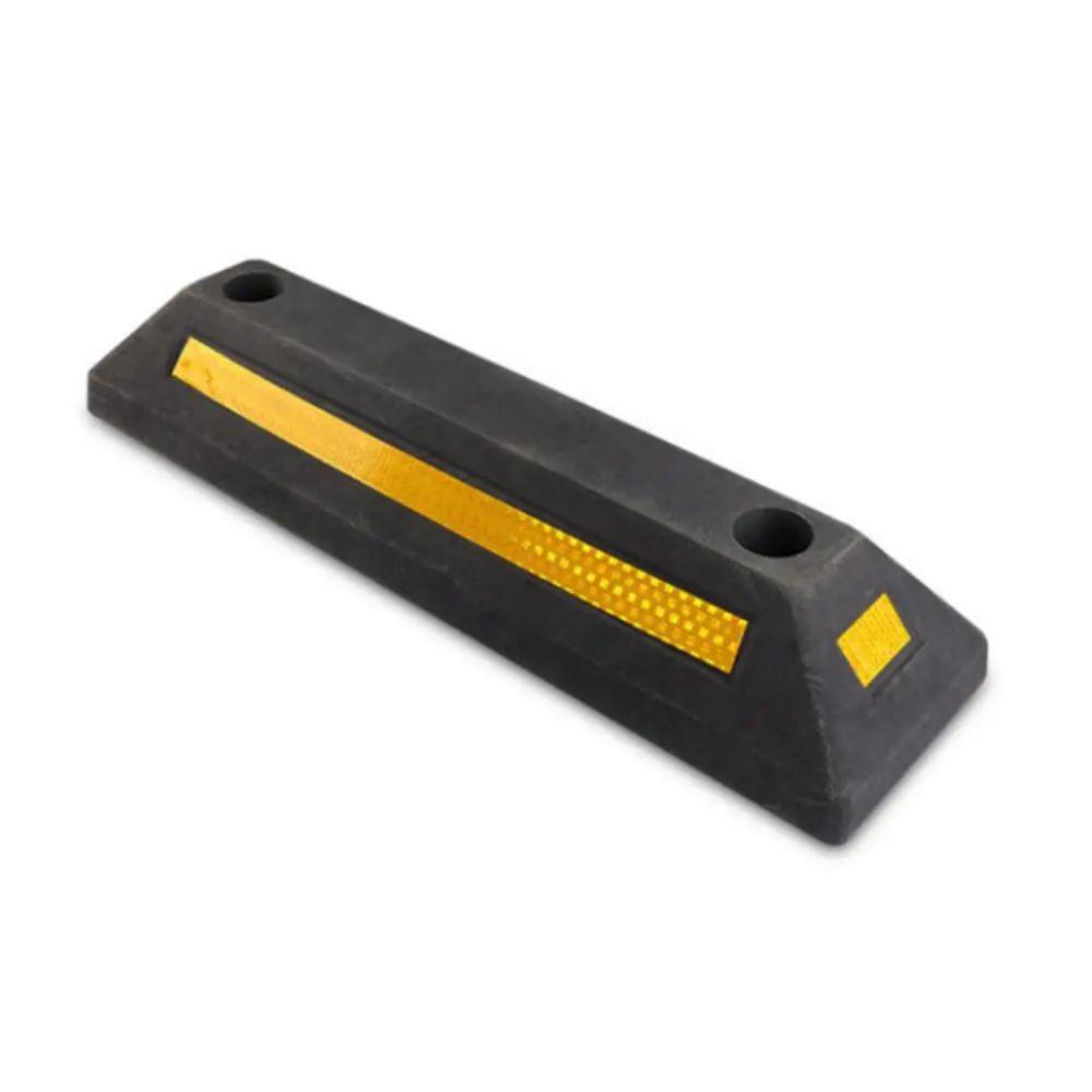 Rubber-Plastic Parking Stopper Rubber Auto Wheel Guide Block Aid Universal Garage Car Lot
