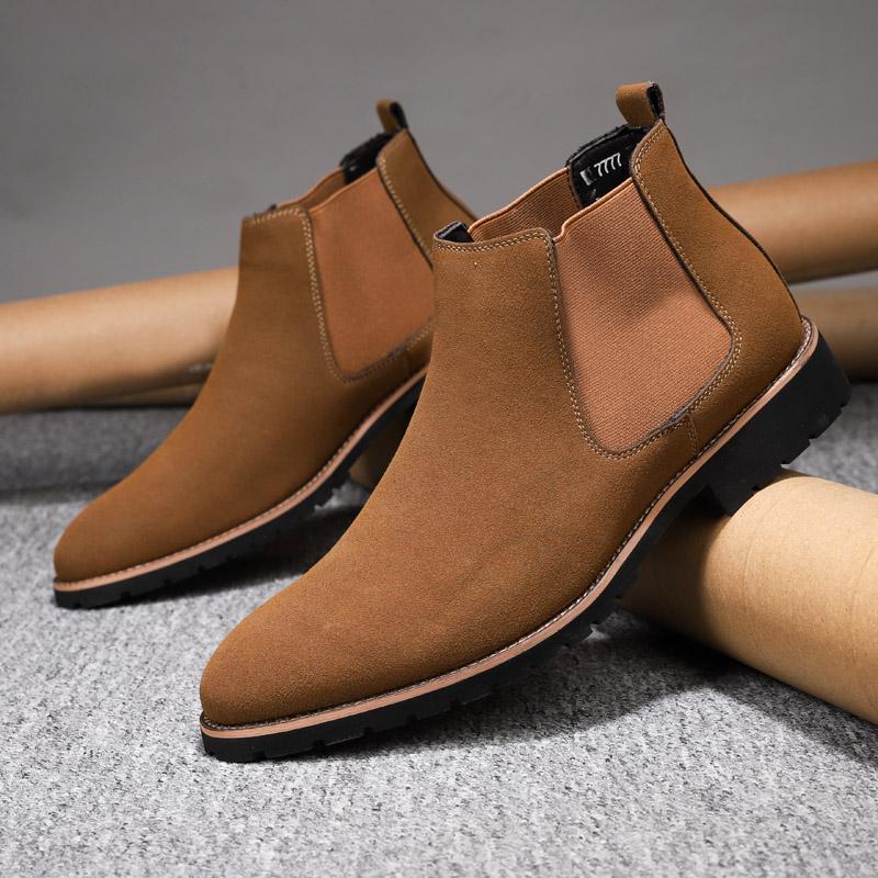 Marca de Lujo de Moda Botas Chelsea para Hombre Zapatos Moda Casual Botas de Hombre Botas de Tobillo para Exterior Zapatos de Vestir Talla Grande 48