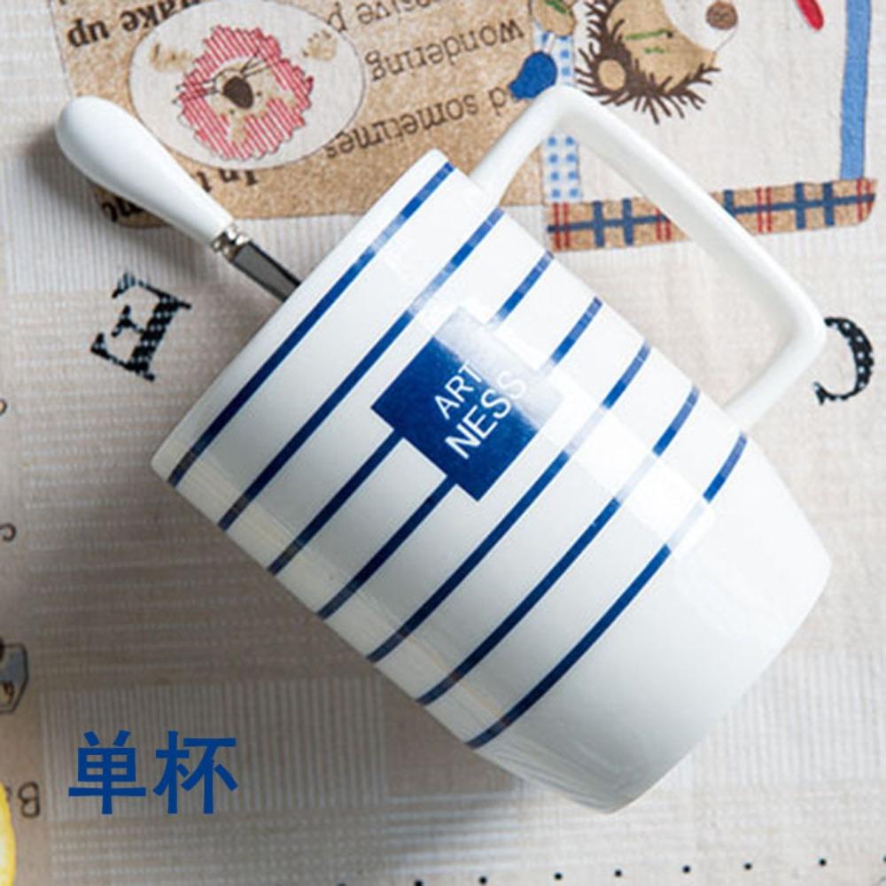 Ceramic with Lid with Spoon Cup Simple Coffee Cup Large Capacity Creative Personality Couple Water Cup Mug Customization