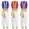 Boys Arabian Prince Game Character Cosplay Costume Loose Vest Pants Set Role Play Halloween Performance Dress Up Party Outfit