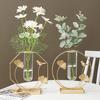 Bloemenvaas Scandinavische Stijl Elegante Staande Gouden Bloemen Hydroponische Glazen Vaas Huishoudelijke Artikelen