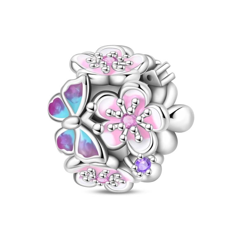 Flower Leaf Charms Bead Nice Copper Craft Dragonfly Dangle Pendant Fit Bangle Bracelet Necklace Handmade Jewellery