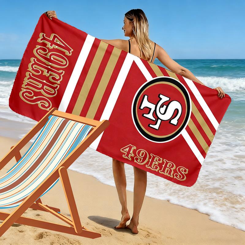 San Francisco 49ers Print Strandlaken, Groot Zacht Sneldrogend Handdoek voor Strand Camping Zwemmen