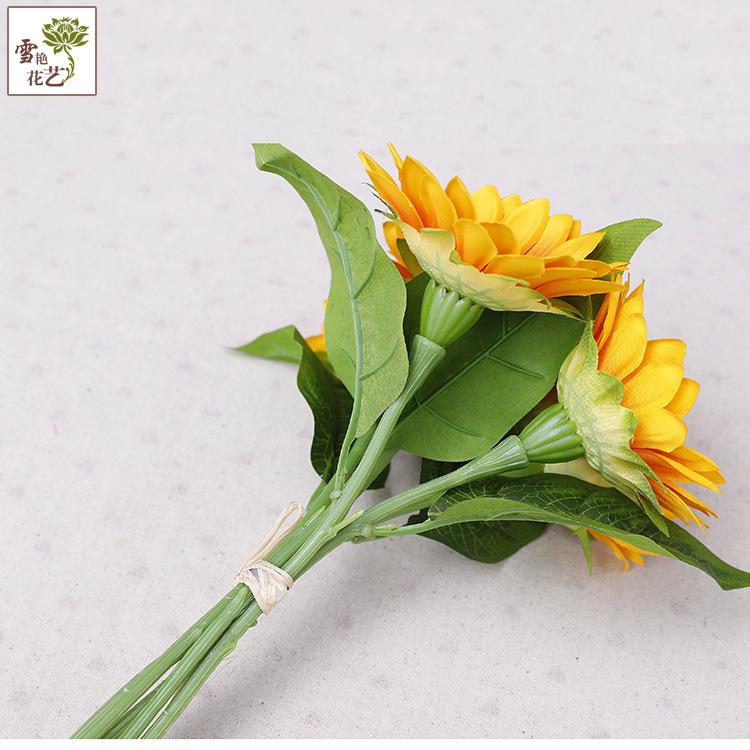 Artificial sunflower, artificial sunflower bouquet ornament, wedding decoration sunflower simulation flower